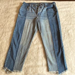 American Eagle 🦅 Outfitters Two-tone Vintage Hi-Rise Size 14 Cropped ankle